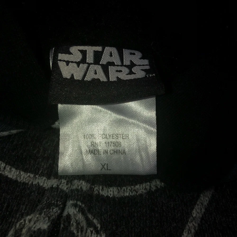 Star Wars thick zippered and fleece lined hoodie.